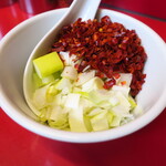 ラーメン二郎 - 待ってる間にカスタマイズ♪