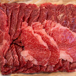 肉の中條 - 2021.3 黒毛和牛 切落し 焼肉用（100g 378円）