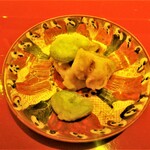 一心鮨 光洋 - 蛤と蚕豆の天ぷら