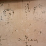 ミニハウス - 松井守男氏が壁に描いた肖像画