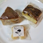 カナム - 黒糖くるみジンジャーケーキ、バナナシナモンケーキ、米粉のスノーボウル プレーン