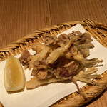 味のなかむら - 蛍イカと島らっきょうの天ぷら