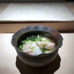 菊鮨 - 蛤（九十九島）、筍（合馬）、ワカメ、菜の花、アオサ