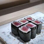 菊鮨 - 追加で ◆鉄火巻・・赤身タップリで、美味しいと。