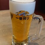 おさかなセンター イチノイチ - 一番搾り(生ビール)500円