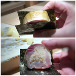 菊鮨 - ◆鯖の棒鮨・・鯖が肉厚で、いつもながらに美味しいとか。羨ましい。