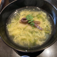 尾頭橋すみや - ☆お椀　　
                    　・湯葉豆腐、ワラビ、白魚、青海苔、溶き玉子