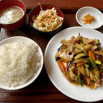 中華ごはん れんげ食堂 - ナスと豚肉炒め