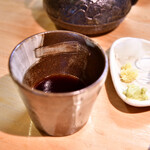 石臼挽き手打 蕎楽亭 - 　【むぎめおと(そば&ひやむぎ)@1,000円】蕎麦つゆ