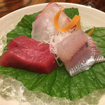 美濃吉本店 竹茂楼 - お造り　鯛　鮪　岩魚