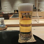 おたる政寿司 - サッポロ生（中） 610円(2021年3月）