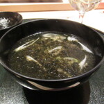 おたる政寿司 - 岩海苔の味噌汁(2021年3月）