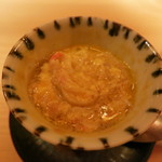 麻布 かどわき - ”玉蜀黍と蟹の蒸し物”の中には、蟹がタップリ　(2012/09)