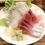 ざぶとん - はまりのお造り400円にイカのお造りがサービス！！！