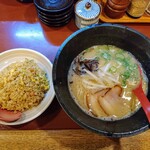 博多ラーメン　心 - 令和2年5月 まろやかラーメン 税込730円 ランチセット 半チャーハン 税込200円