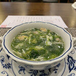 今石飯店 涼華 - 小長井アサリとアオサの茶碗蒸し　アサリの旨みが美味しい中華風茶碗蒸し　⭐️⭐️⭐️⭐️⭐️
            