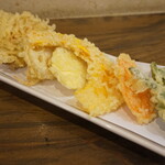 うどん　八州 - 野菜天ぷら盛り合わせハーフ