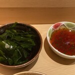 鮨 由う - わかめとポン酢＜おかわり自由＞