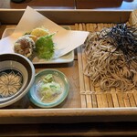 岩代家敷大王 - 饅頭の天ぷらそば大盛（1,300円）