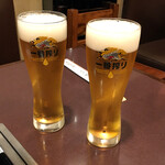 焼肉 京城 - セットのビール