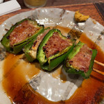 鳥茂 - ピーマン肉詰め