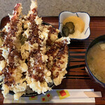 Tempura Katsura - 天丼(みそ汁付き)¥950