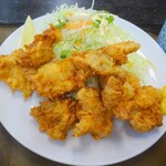 かつぎや - 鶏唐揚げ定食(アップ1)