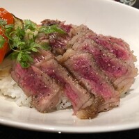 鉄板彩菜やまぐち - ステーキ接写