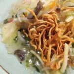 ししとう - 焼きそばだが、揚げた太麺