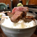 焼肉 かっぱ梶岡 - ハネシタ with 山葵 オンザライス