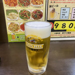 Gyouza No Furai - 最初の生ビール。