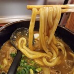 こんぴら茶屋 - 牛かれーうどんの麺リフト