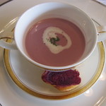 オーベルジュ まつむら - 紫芋のスープ
