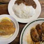 かつれつ四谷たけだ - 先輩のカレー、トッピングカキフライ