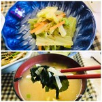 Ippachi tei - 小鉢と味噌汁