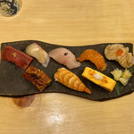 Sushi Botan - お昼メニュー8貫