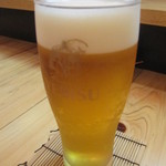 旬鮮彩鮨　豊のはなれ - 生ビール(エビス) 550円