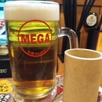 Torikizoku - ビール系の大ジョッキは金麦298円(税抜き:以下同)