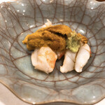 うを徳 - ボタン海老と北海道函館の紫雲丹