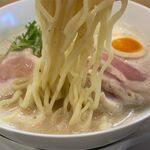 鶏白湯そば 燠 - 鶏白湯ラーメンの麺