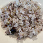 Furenchi na - 雑穀米
                        最初は柔らかめでしたが、冷めてくると硬くなって
                        ちょうど良かったです。