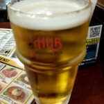 HUB - HP生ビール(１PINT)　640円(税込)