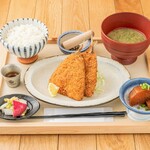 Thick fried horse mackerel set meal
