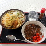 そこそこ - そこそこセット（かき揚げうどん+ミニ牛スジカレー）600円