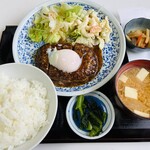 三喜食堂 - 温泉玉子ハンバーグ定食
