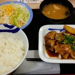 松屋 - 鶏のじゃがバター炒め定食ライス大盛