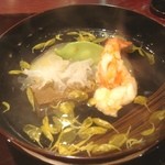 北新地 弧柳 - 菊を散らした鮑の肝椀