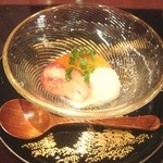 北新地 弧柳 - デザートは、冷凍のピオーネがおいしかった！