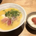 Hinaya - 鶏白湯ラーメン・塩と明太子ご飯のセット（税込1100円）