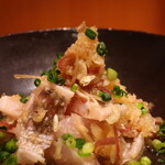 こころや - 炙り太刀魚と茗荷のおろしポン酢和えアップ